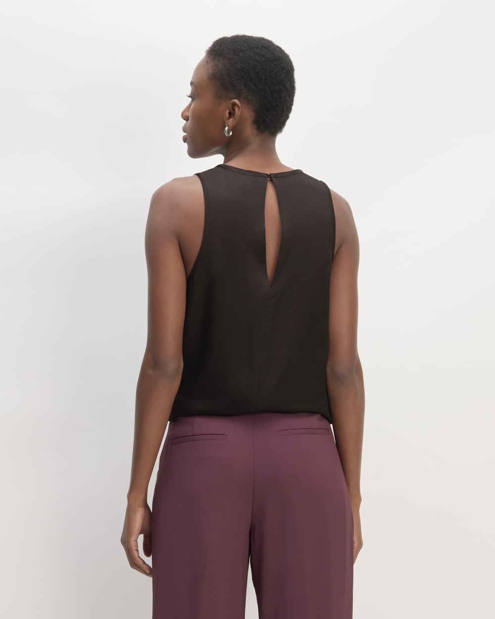 The Satin Racerback Top | Black - Image 6