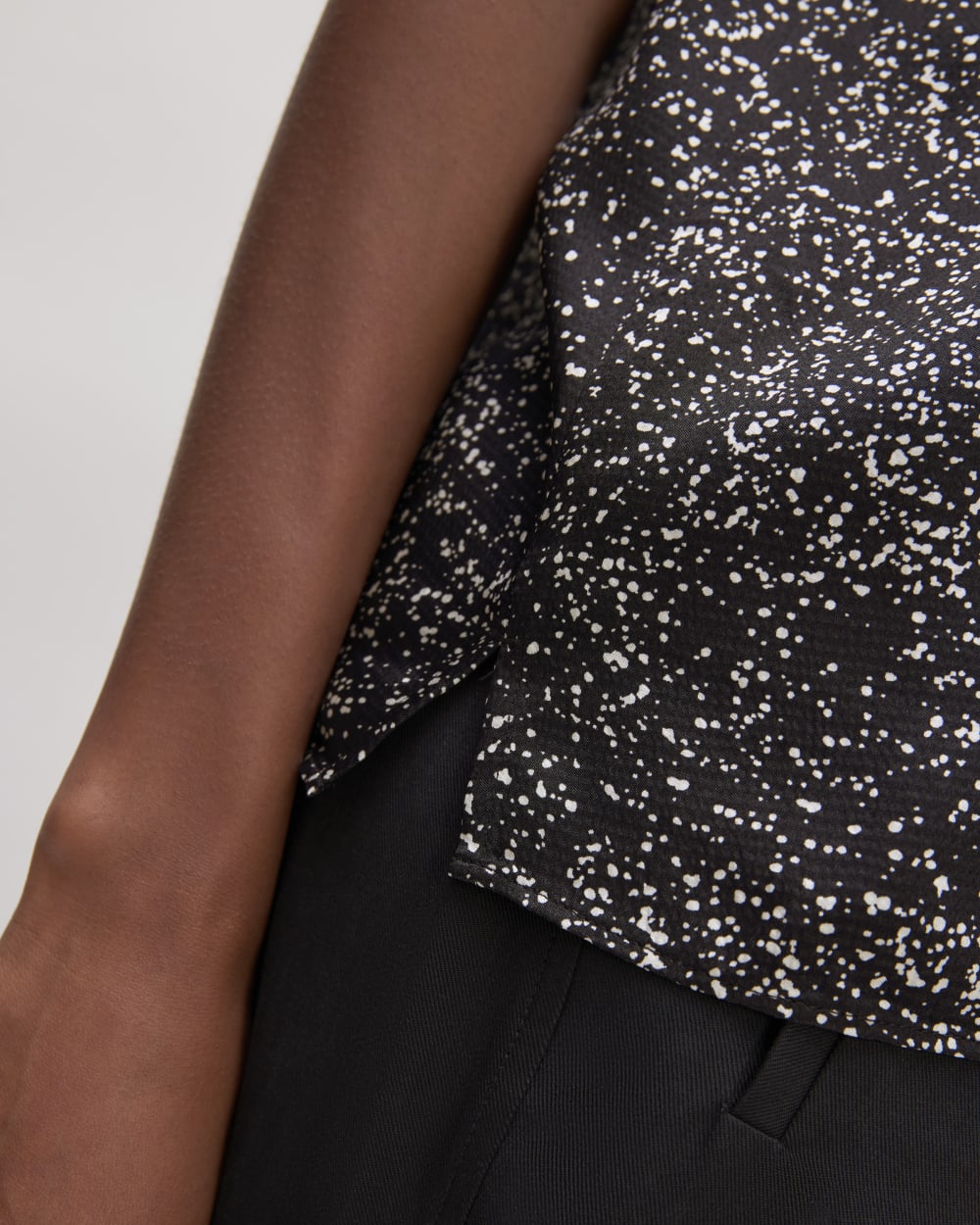The Satin Racerback Top | Black Moonsplatter - Image 5