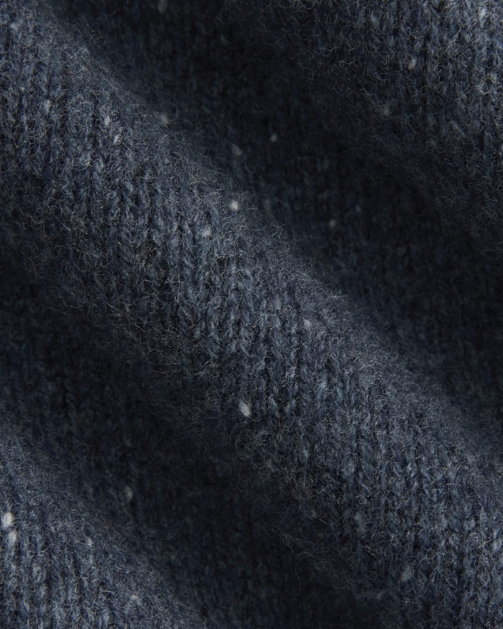 Cropped Boxy Crew in Luxe Merino | Heathered Blue Donegal - Image 5