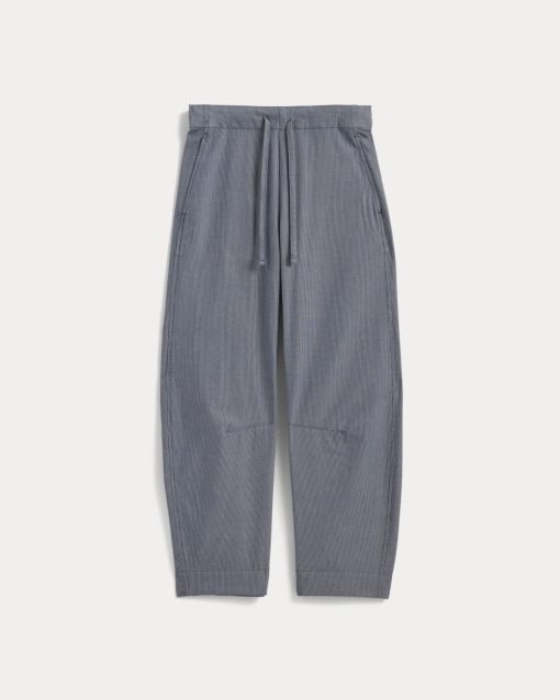 Alternative view of The Easy Barrel Pant | Dark Denim Pinstripe