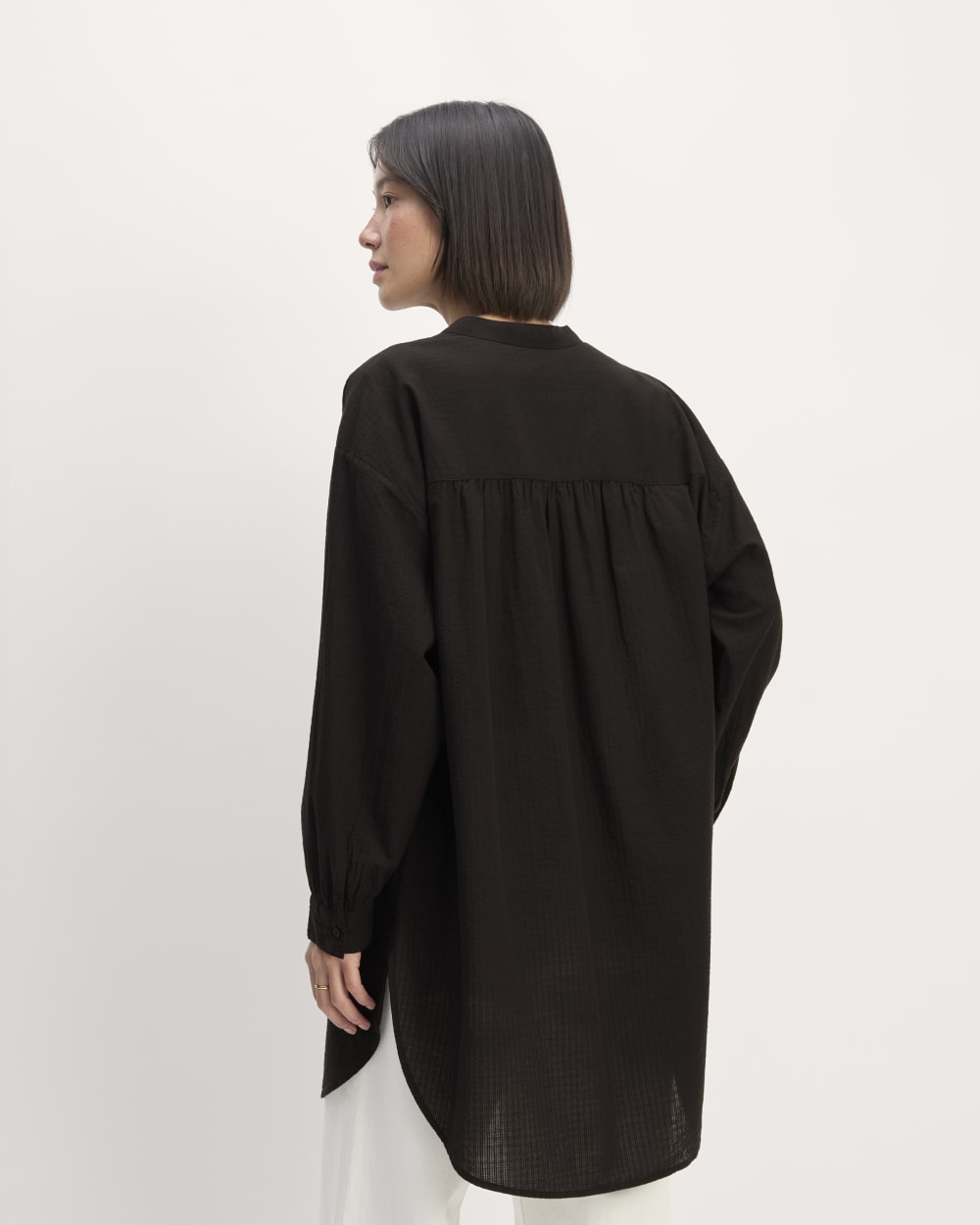 The Gauze Oversized Shirt | Black - Image 6