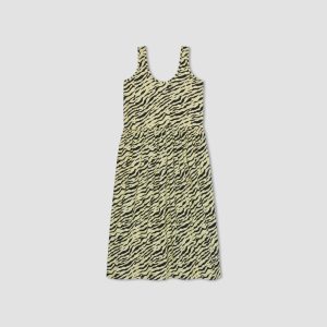 Alternative view of The Poplin Summer Dress | Pale Yellow Tiger Stripe