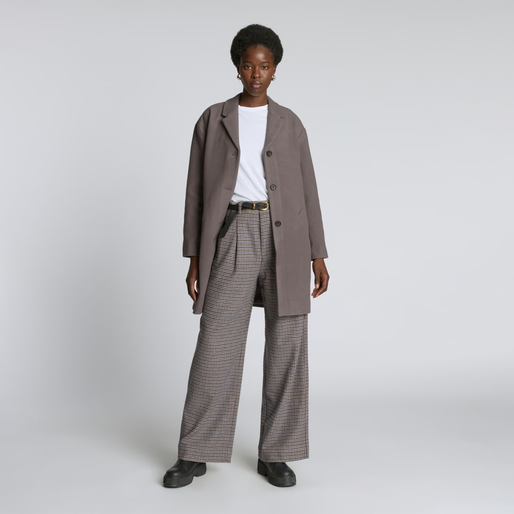 The Italian ReWool® Cocoon Coat | Taupe Grey - Image 6