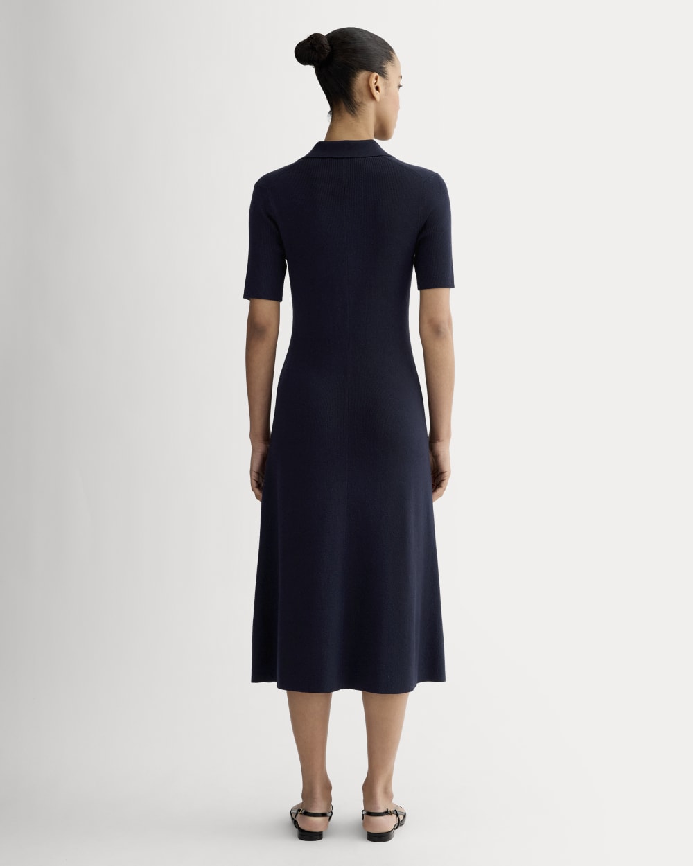 The Knit Polo Dress | Navy - Image 4