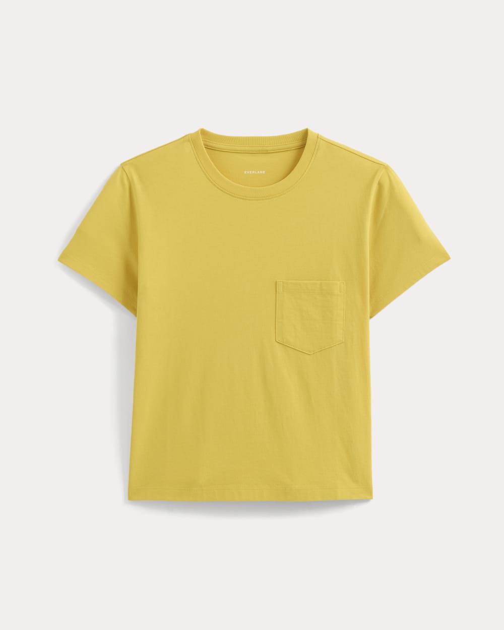 The Box-Cut Tee in Essential Cotton | Passion Fruit | Pocket - Image 2