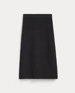 Alternative view of The Lace Knit Skirt | Black