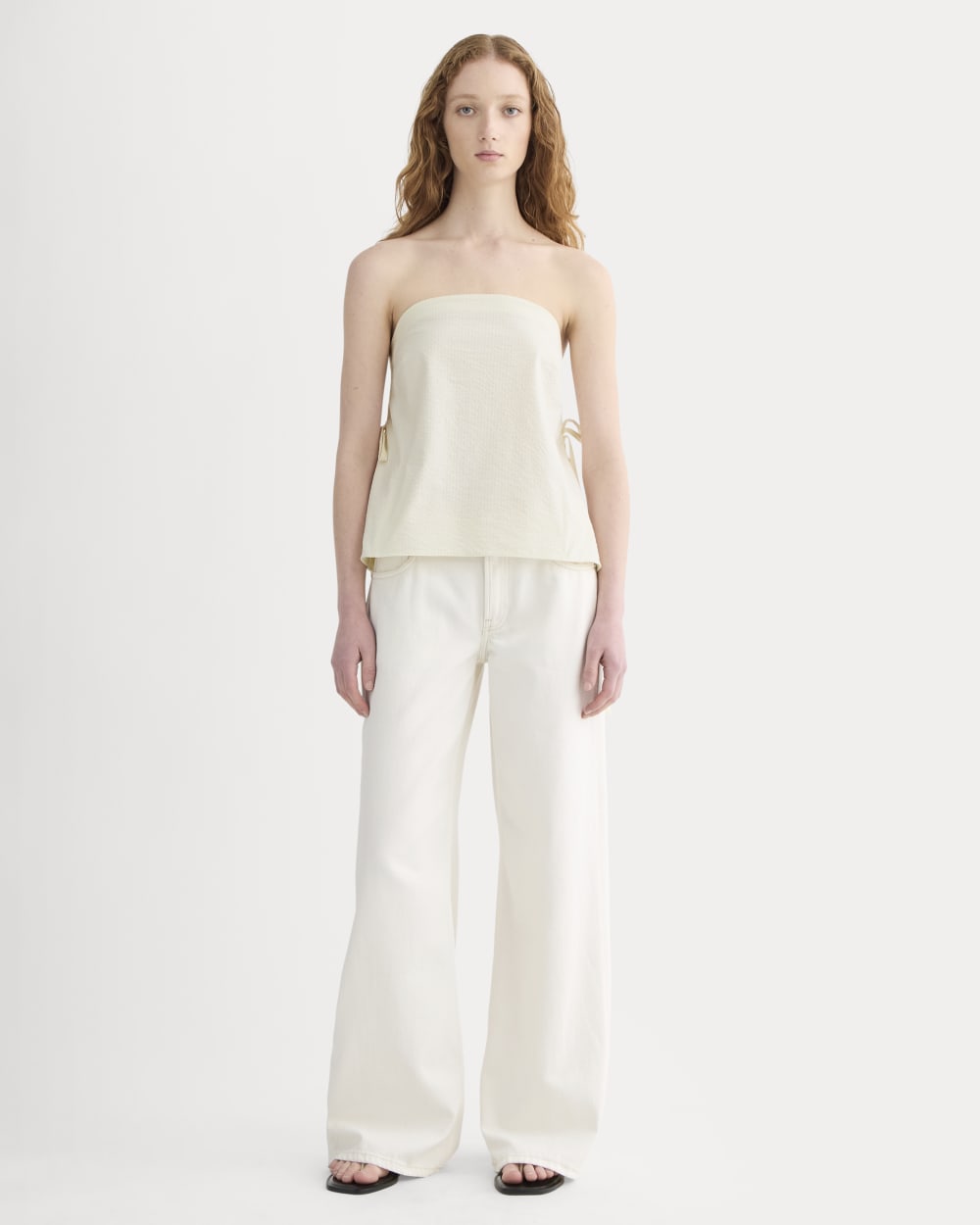 The Seersucker Tube Top | Bone - Image 3