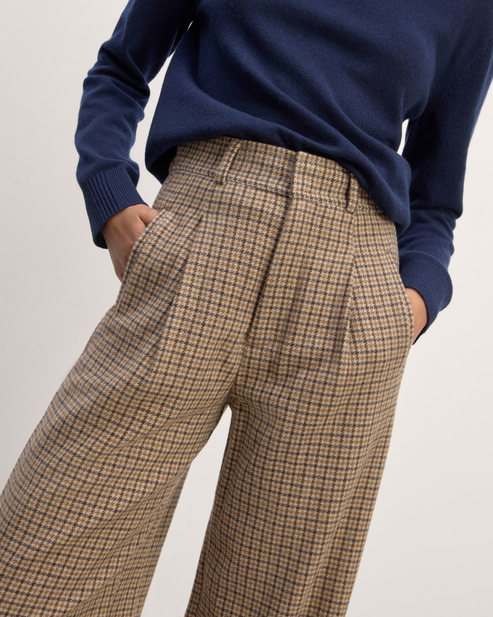 The Draper Pant in Wool | Camel Houndstooth - Image 4