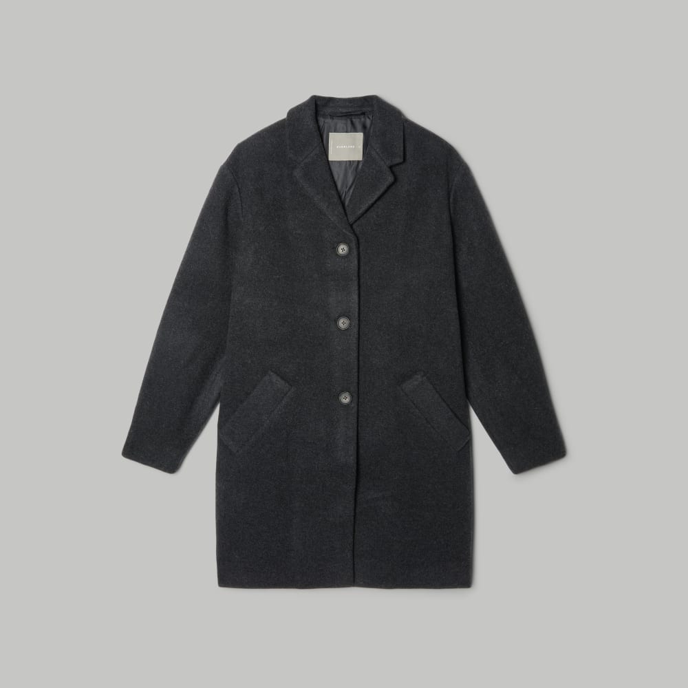 The Italian ReWool® Cocoon Coat | Heathered Black - Image 2