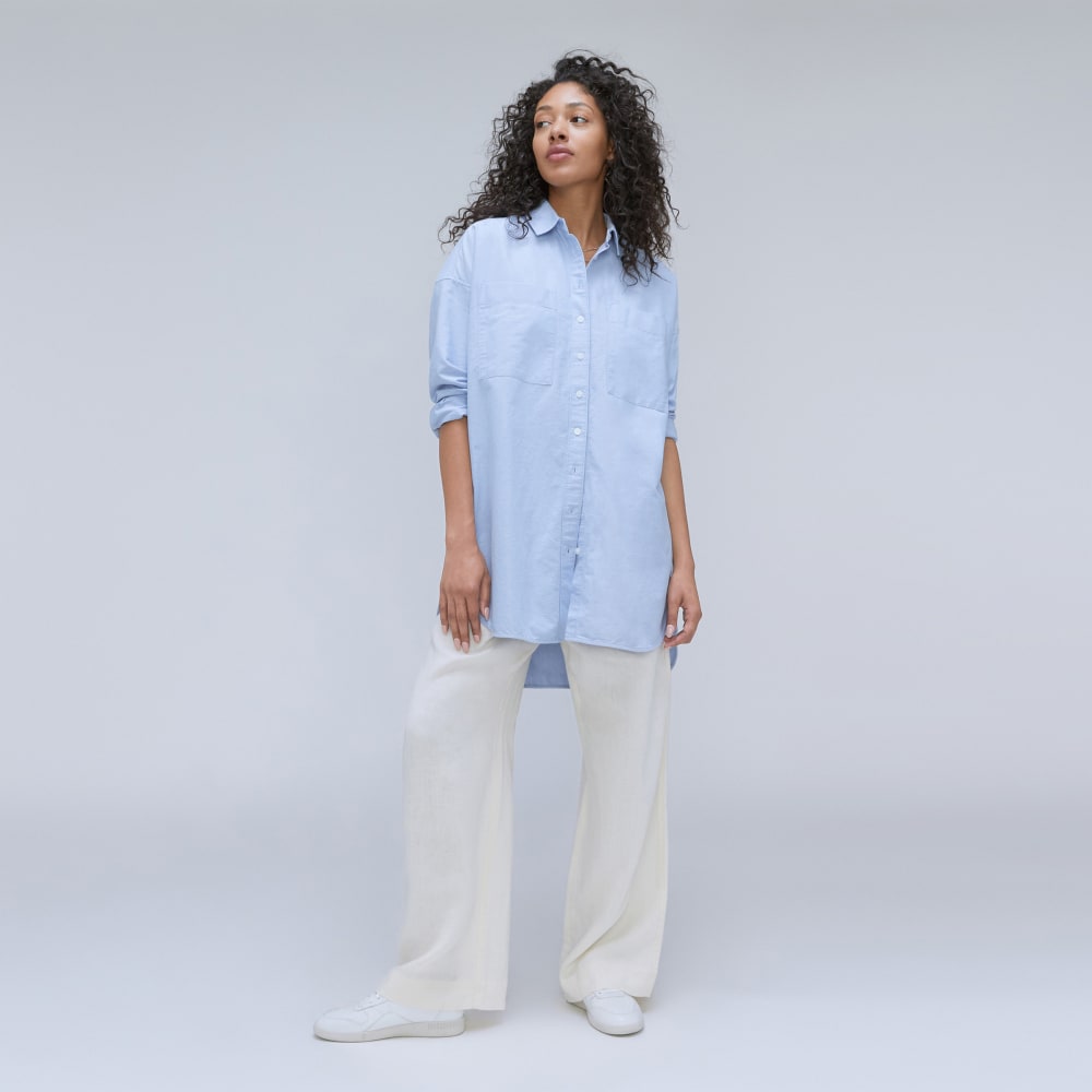 The Way Long Oxford Shirt | Light Blue - Image 6