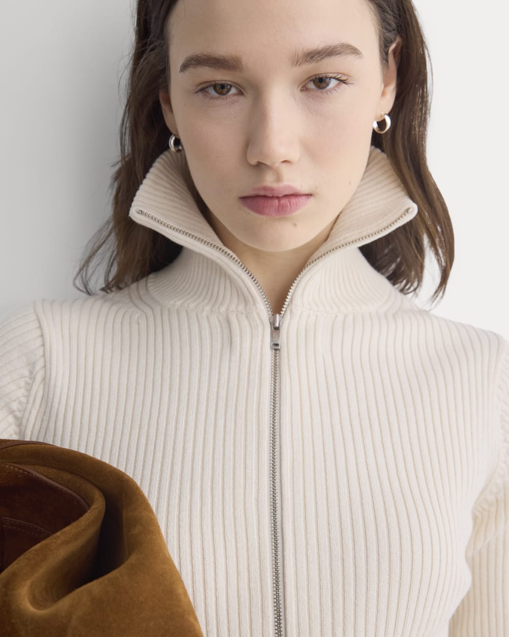 Full-Zip Ribbed Jacket in Everyday Cotton | Canvas - Image 4