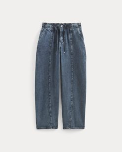 Alternative view of The Drawstring Baggy Jean | Mid Indigo