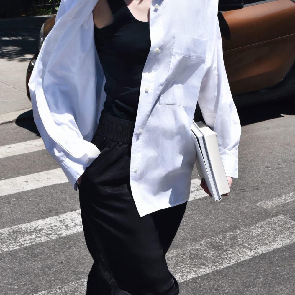 The Poplin Tie Back Shirt | White - Image 8
