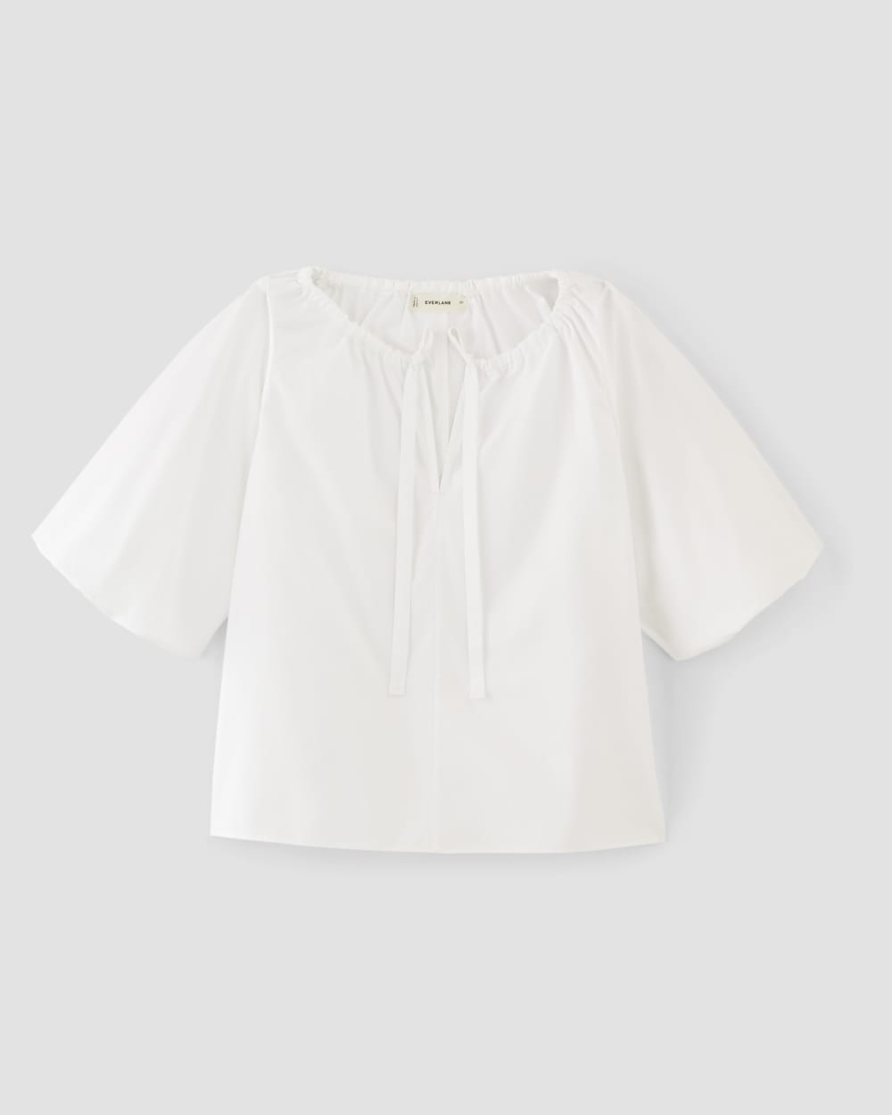 The Supima® Puff-Sleeve Top | White - Image 2