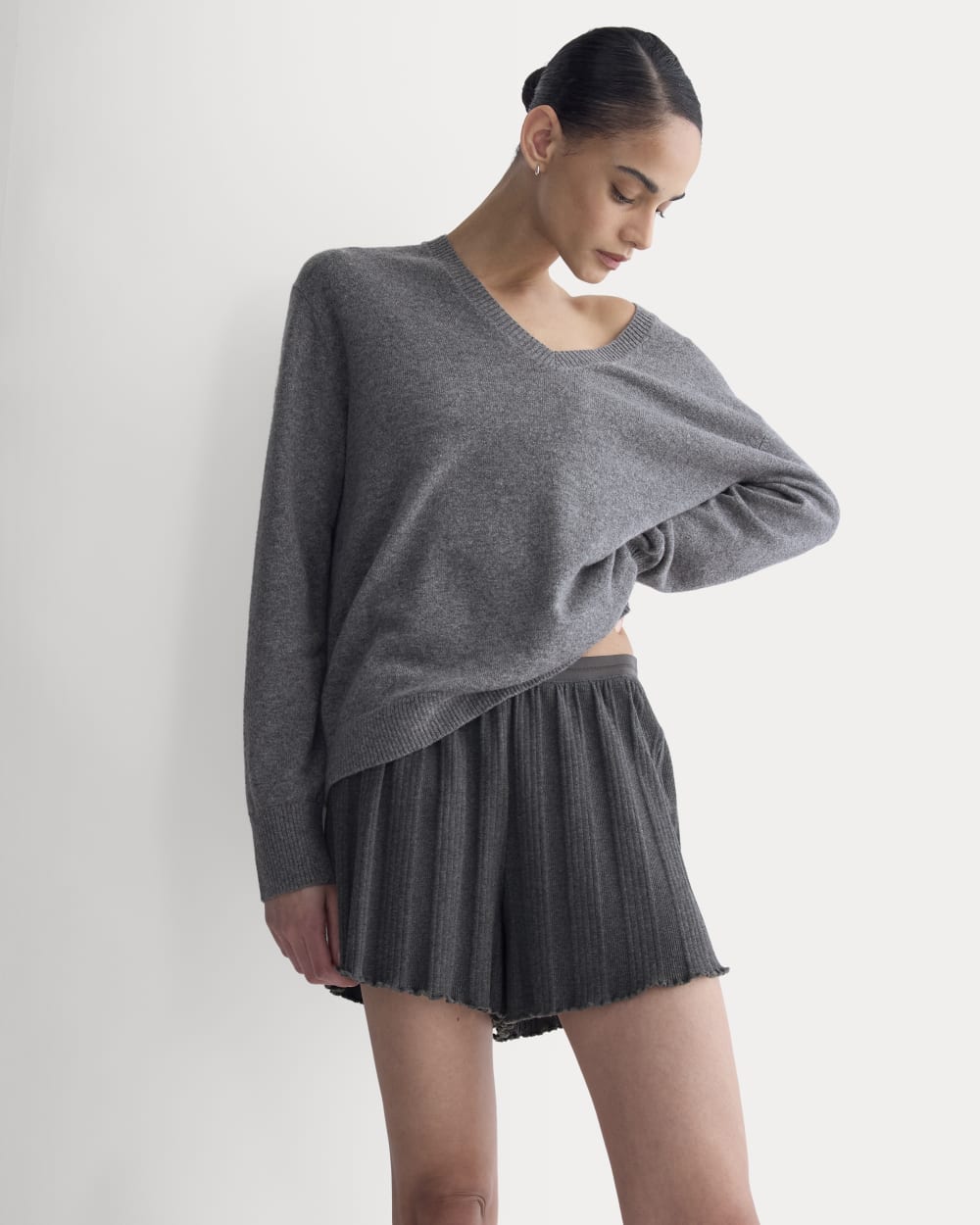 Lounge Rib Short | Heathered Soot - Image 5