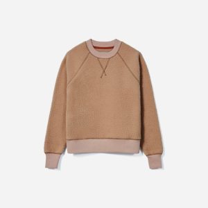 Alternative view of The ReNew Fleece Raglan Sweatshirt | Camel