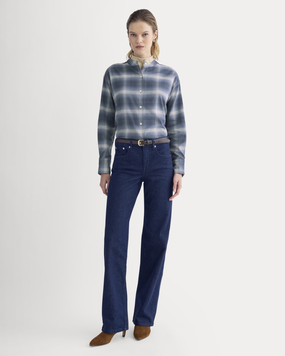 Flannel Shirt | Blue Ombre Plaid - Image 3
