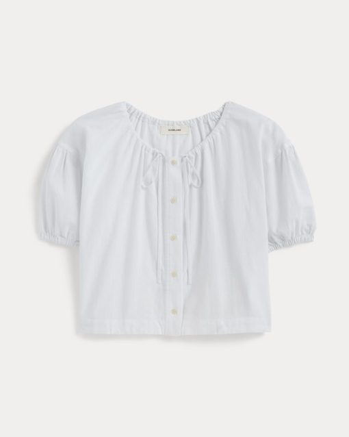 Alternative view of The Gauze Button-Up | White
