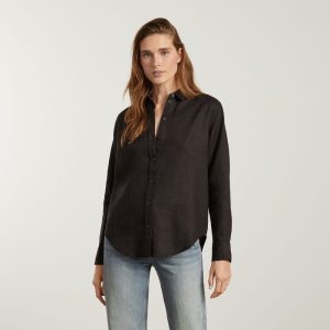 Alternative view of The Must-Have Shirt in Linen | Black