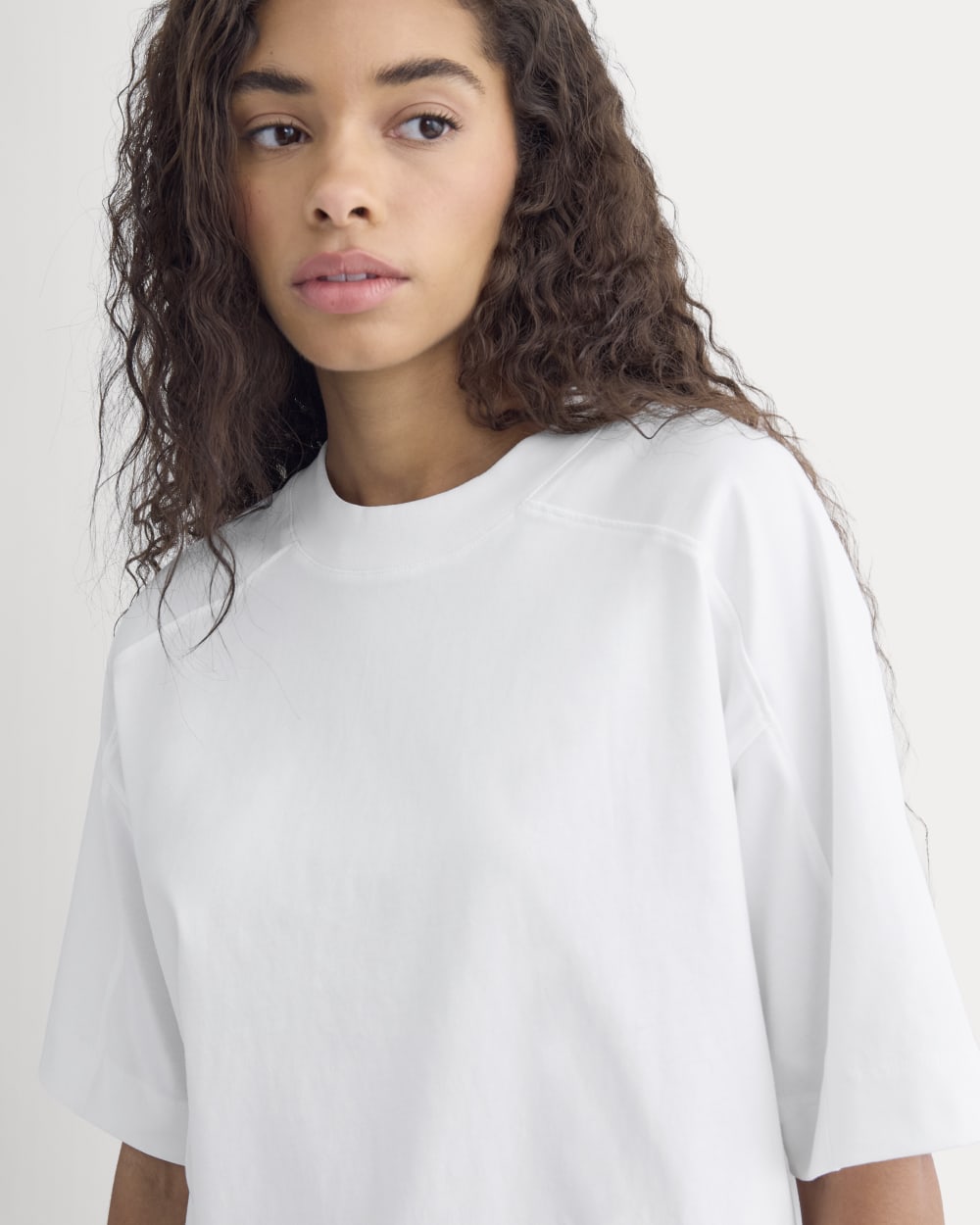 Oversized Seamed Tee | White - Image 4