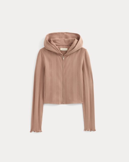 Alternative view of Lounge Rib Hoodie | Ash Rose