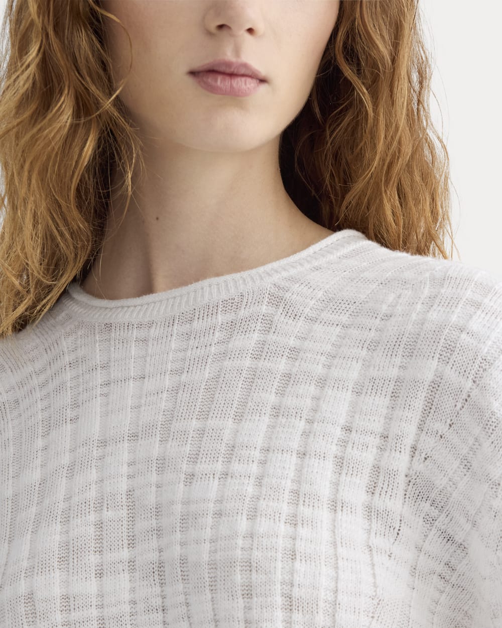 The Oversized Tee in Cotton Linen | White - Image 4