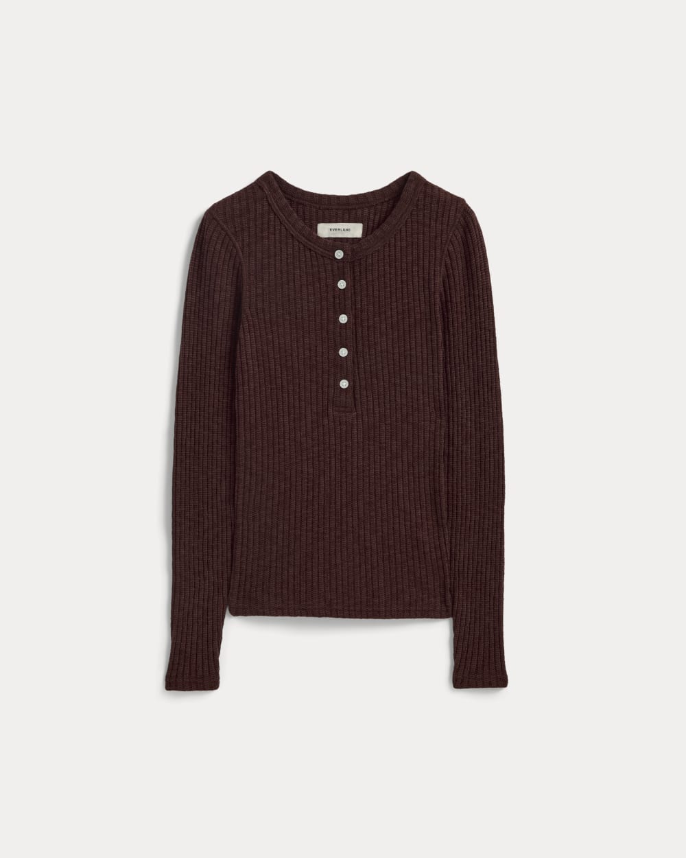 The Cozy Rib Henley | Dark Mahogany - Image 2
