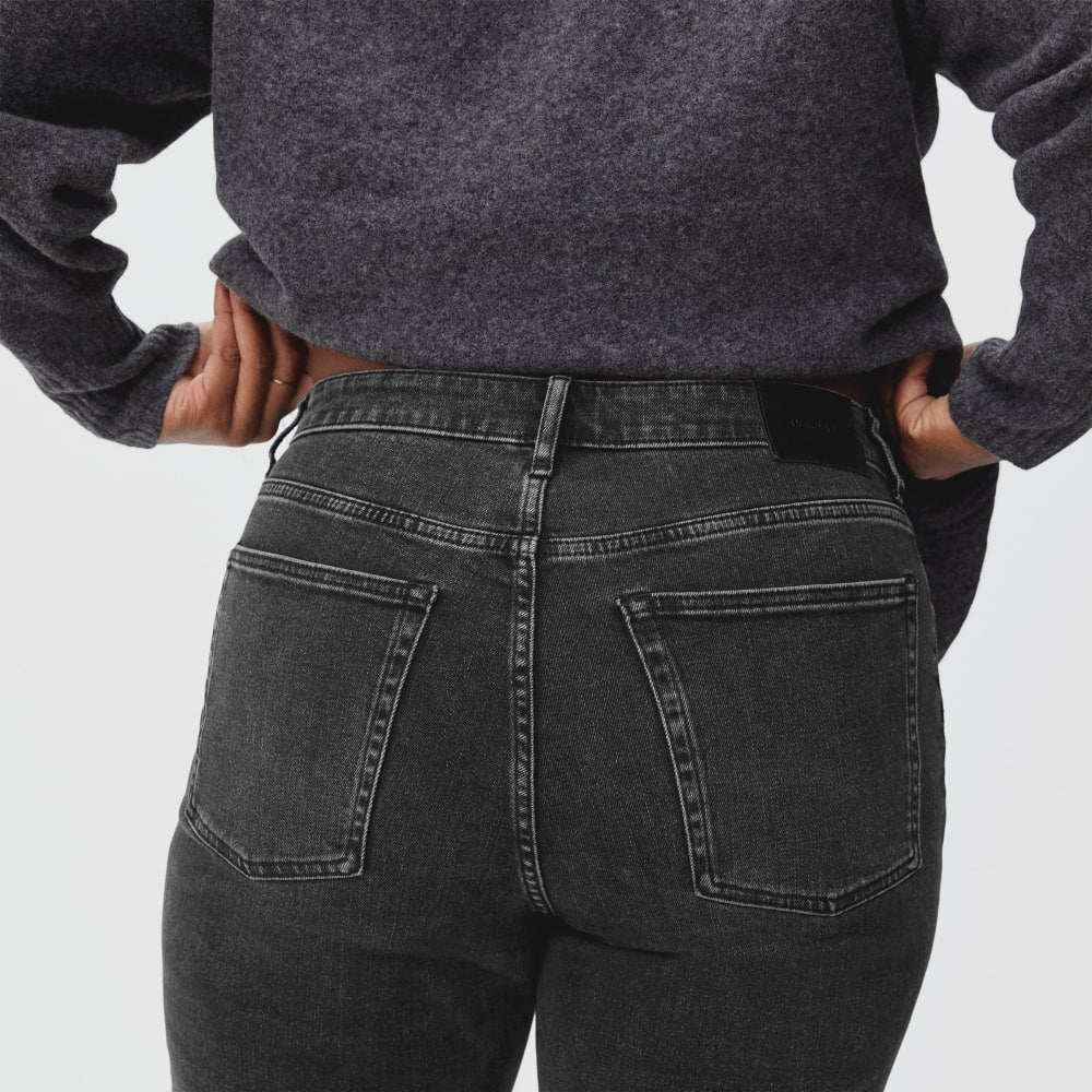The Curvy Cheeky® Straight Jean | Washed Black | 28.5 Inseam - Image 6