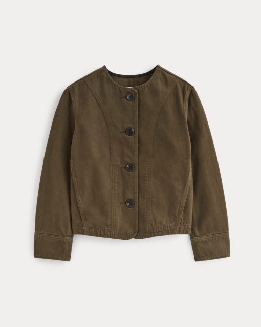Alternative view of The Denim Barrel Jacket | Cocoa