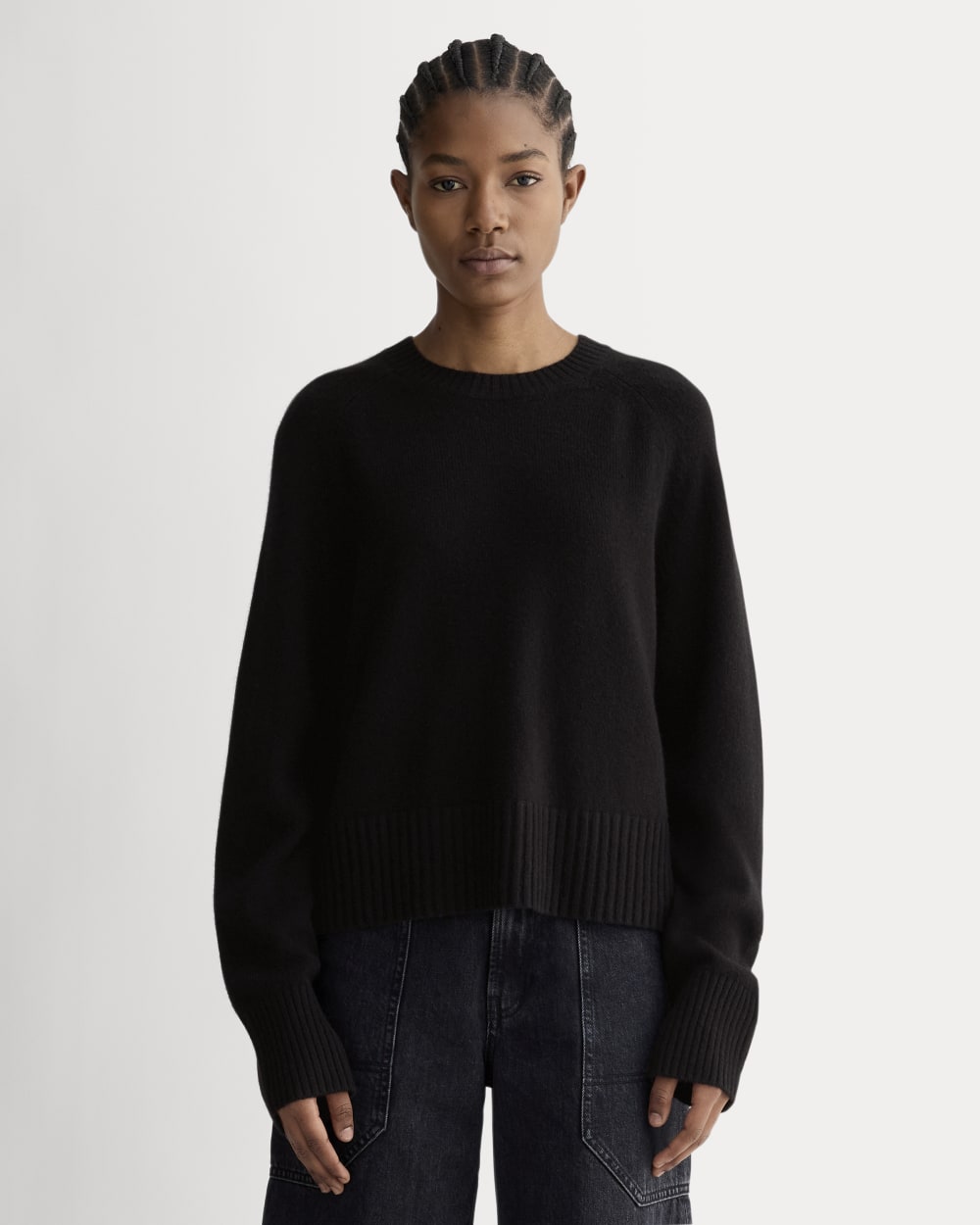 The Boxy Crew in Cashmere | Black - Image 5