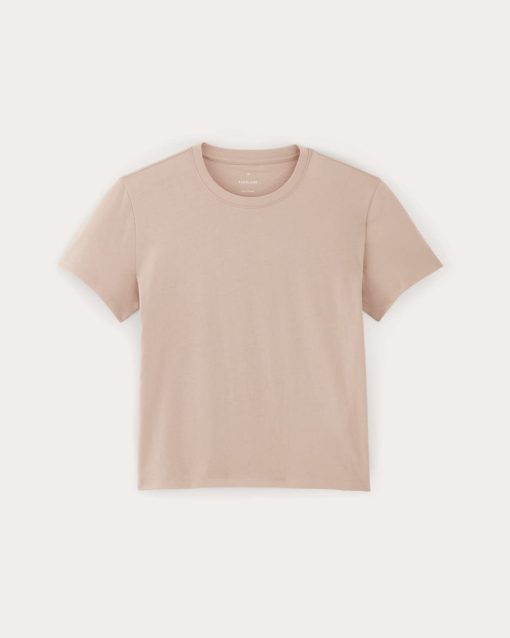 Alternative view of The Box-Cut Tee in Essential Cotton | Rose Smoke  | No Pocket