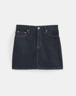Alternative view of The Denim Mini Skirt | Dark Indigo