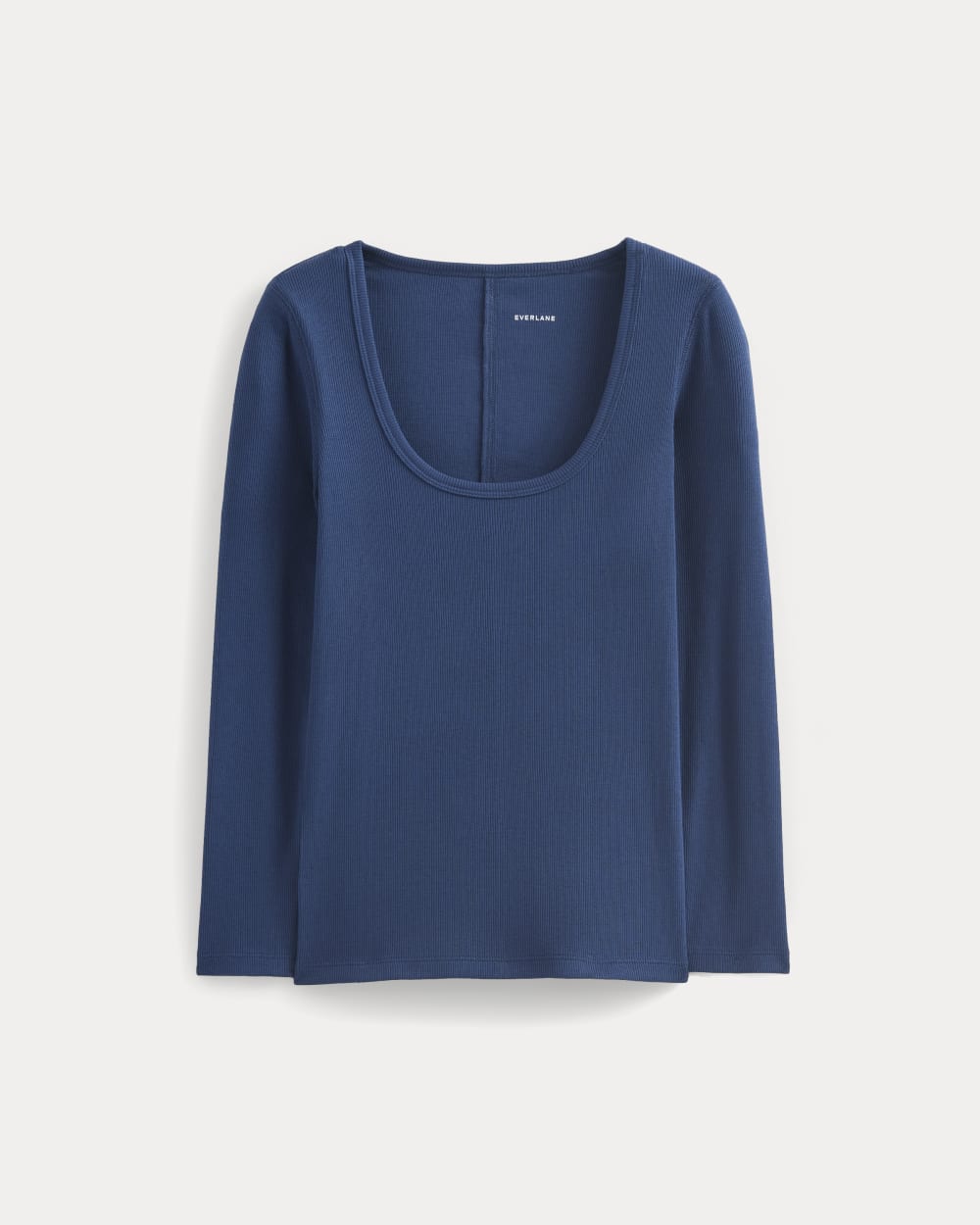 Luxe Rib Deep U-Neck Top | Estate Blue - Image 2