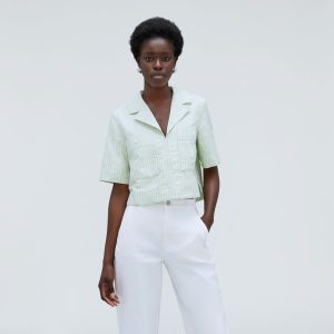 Alternative view of The Oxford Popover | Apricot Tan / Spray