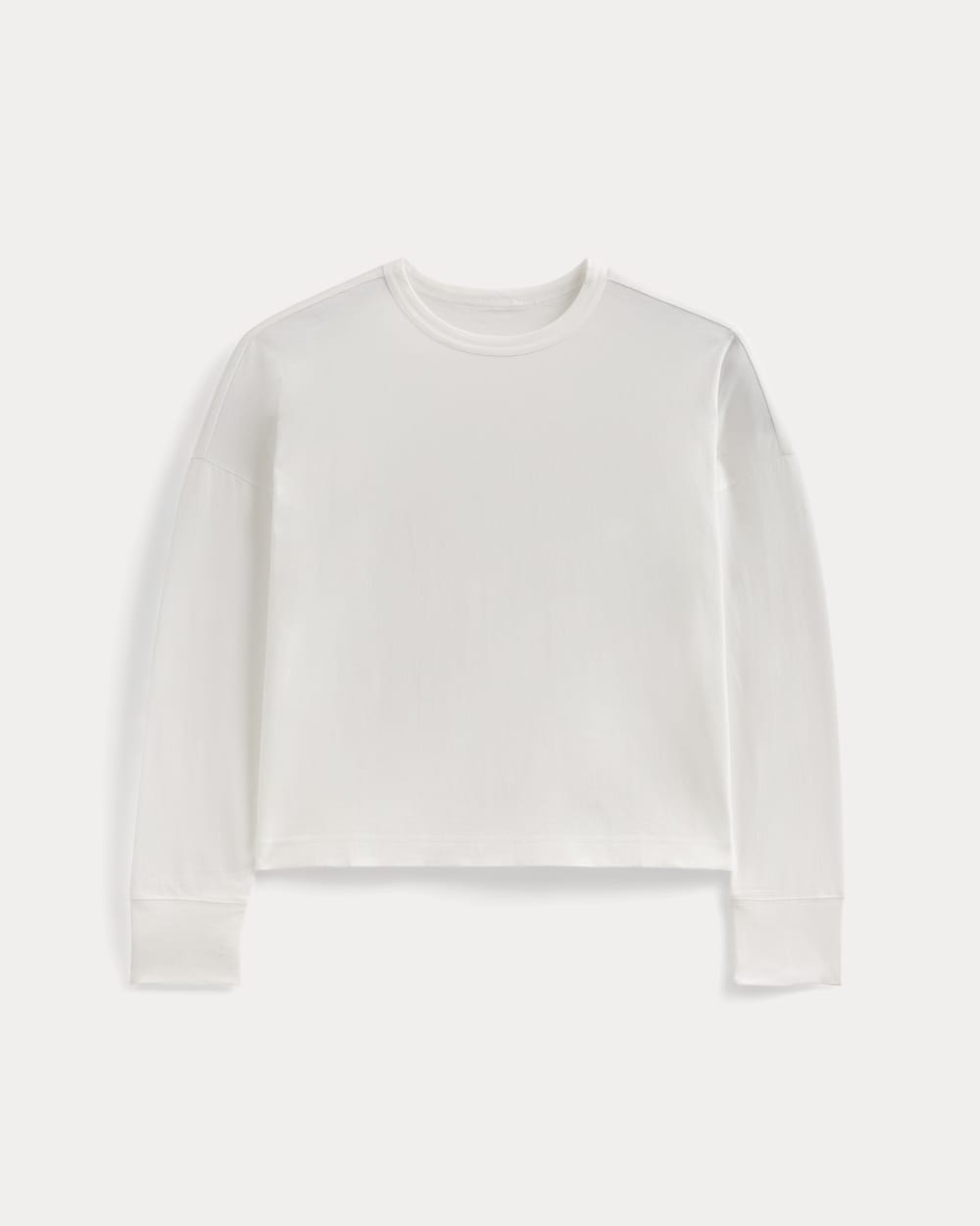Oversized Boxy Crew in Essential Cotton | White - Image 2