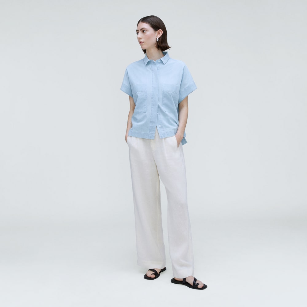 The ReChambray Box Shirt | Icy Blue - Image 6