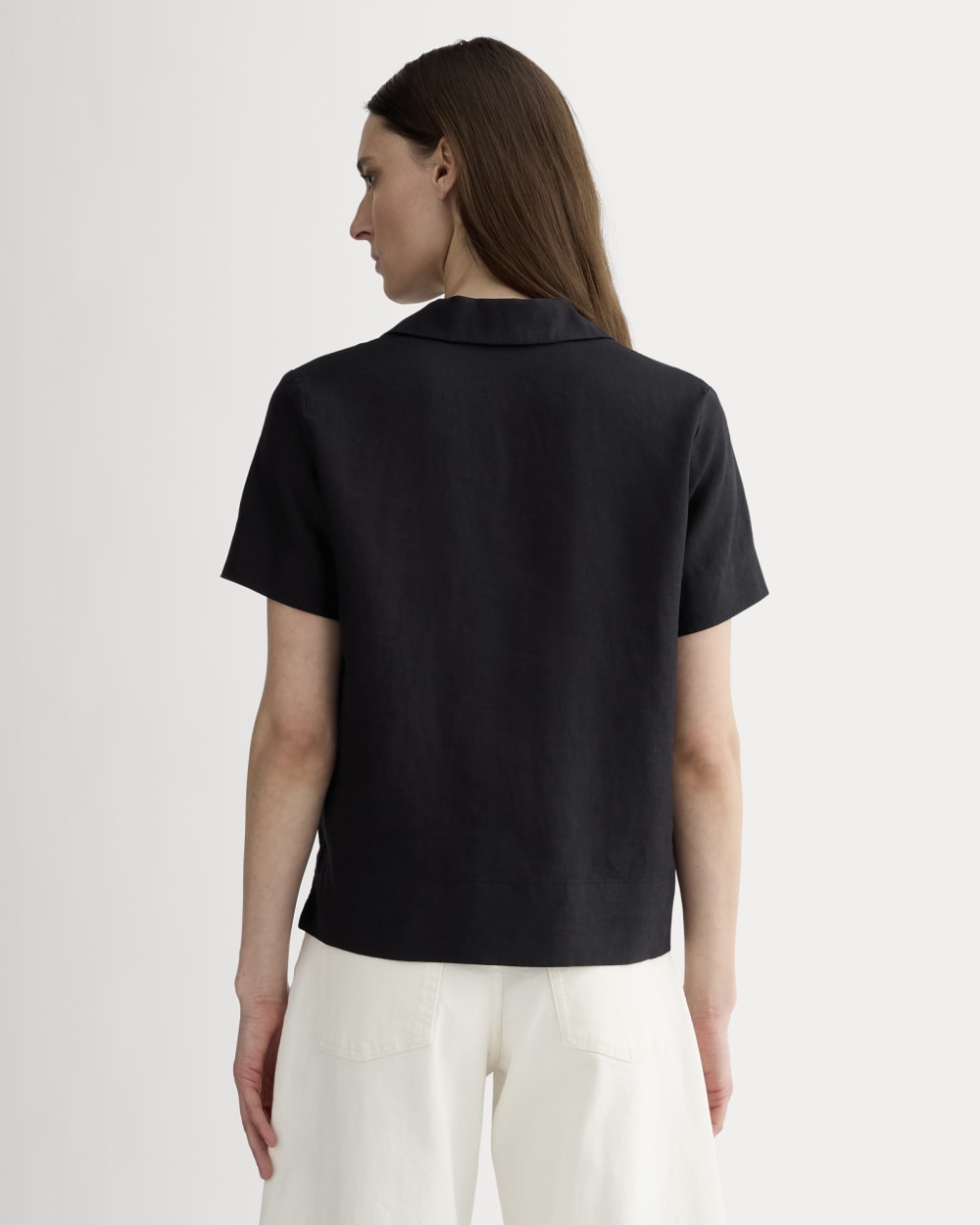 The Notch Shirt in Linen | Black - Image 5