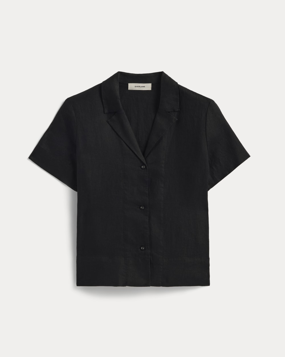 The Notch Shirt in Linen | Black - Image 2