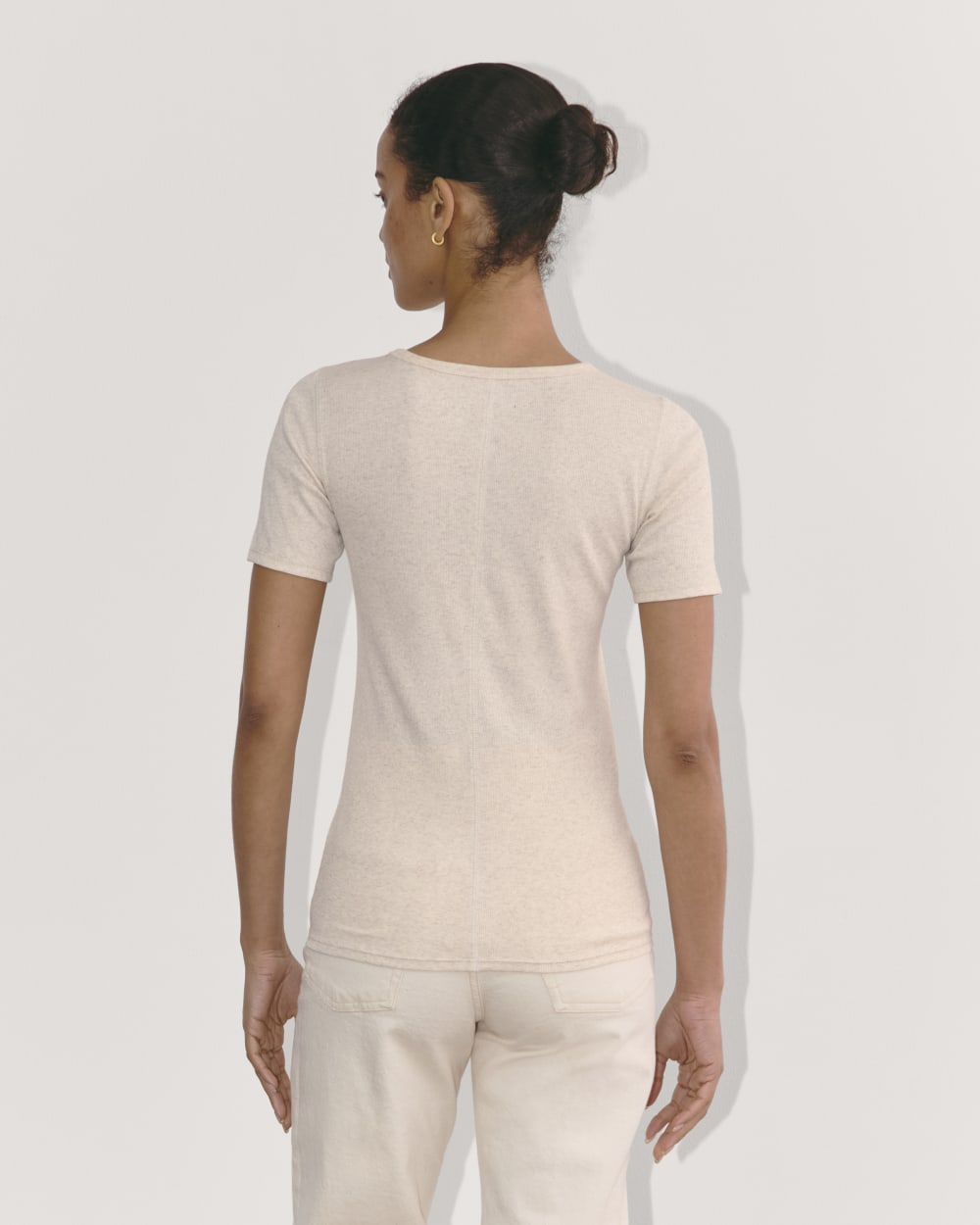 The Luxe Rib Crew | Heathered Oat - Image 5