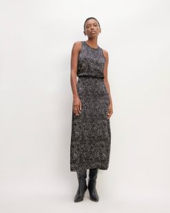 The Hammered Satin Slip Skirt | Black Moonsplatter