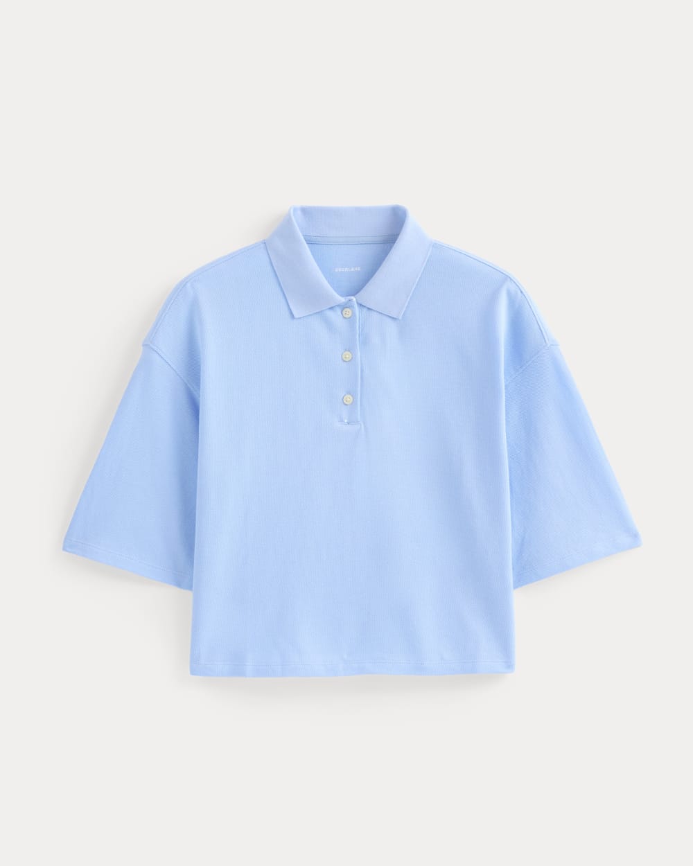Pique Boxy Polo | Open Air Blue - Image 2