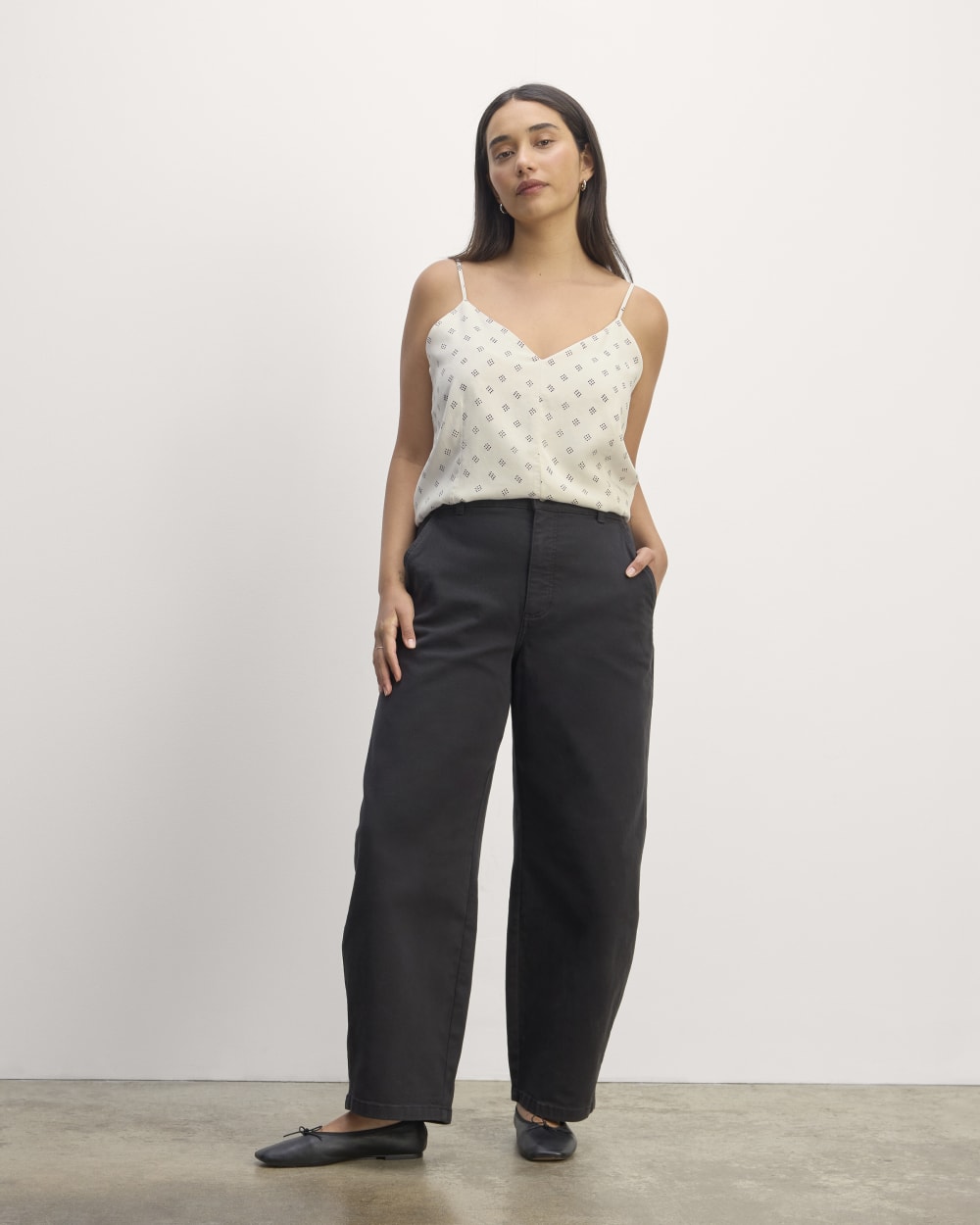 The Cami in Butterlite | Bone / Black Square Dot - Image 3