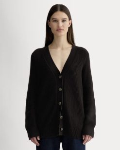 The Long Cocoon Cardigan | Black