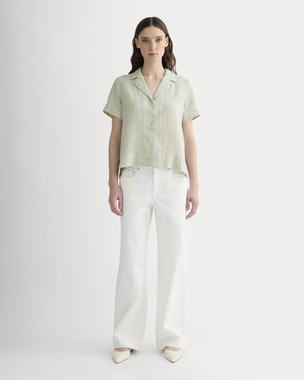 The Notch Shirt in Linen | Elm Gingham - Image 3