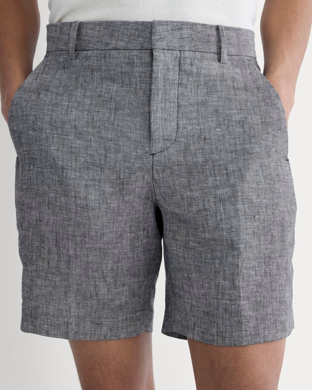 The 7 Linen Trouser Short | Navy Chambray - Image 4
