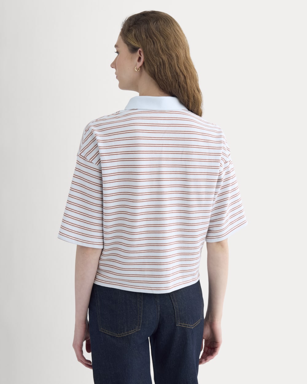 Pique Boxy Polo | Skywriting/Henna/Gardenia - Image 5