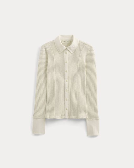 Alternative view of Cozy Rib Button-Up | Bone