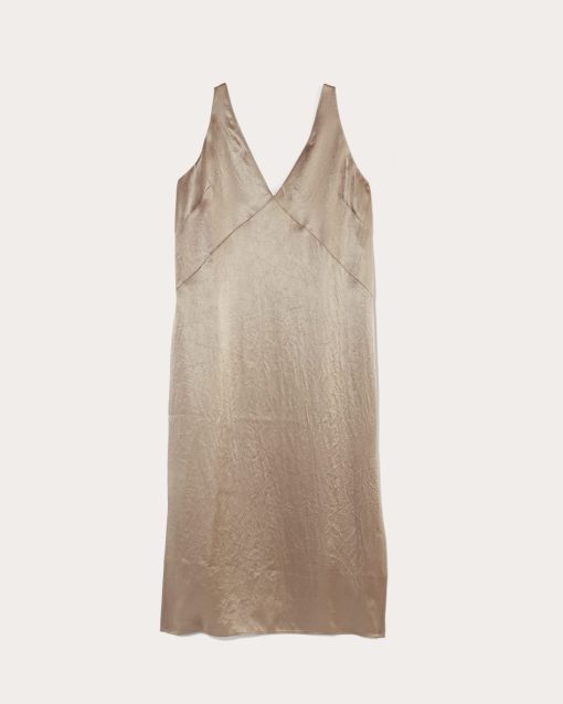 Alternative view of The Satin Slip Dress | Champagne