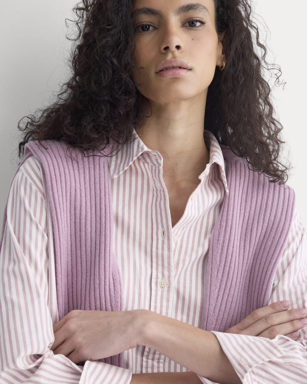 Everyday Oxford Shirt | Bone/Heather Rose - Image 3