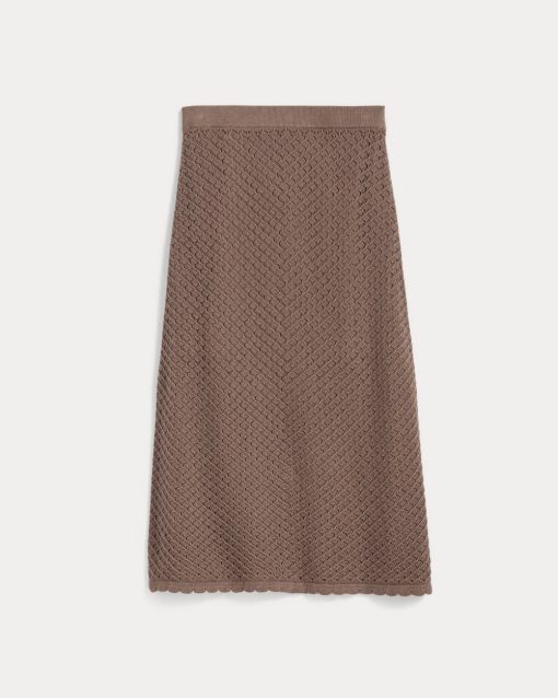 Alternative view of The Lace Knit Skirt | Mocha